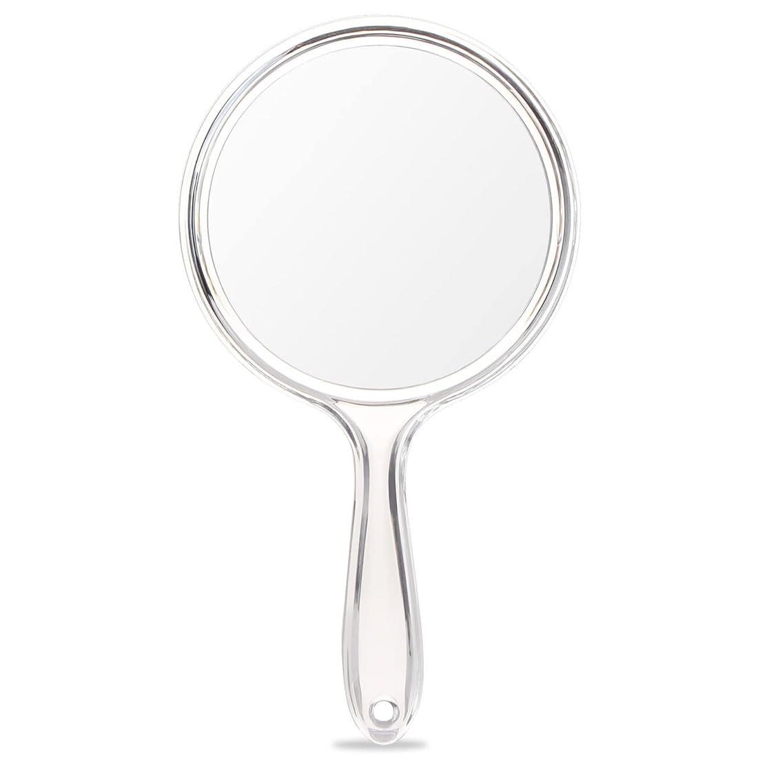 LEEQBCR 1 Pieza Espejo de Mano con Mango, Espejo de Mano de Doble Cara, Espejo de Aumento, Espejo de Maquillaje Portátil, Espejo de Bolsillo, Uso en Casa y de Viaje, Maquillaje Diario para Mujeres