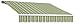 Awntech 14-Feet Galveston Semi-Cassette Right Motor with Remote Retractable Awning, 120-Inch Projection, Forest Green/Gray Multi