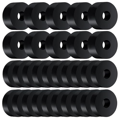 Rubber Washer Set: 2 Sizes (3/4" OD x 1/4" ID) Black Non-Slip Thi...