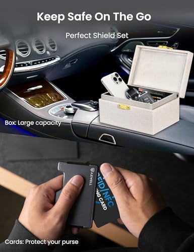 Boîte Faraday Blanche WHonor et 2 Cartes RFID pour Clé de Voiture - 4
