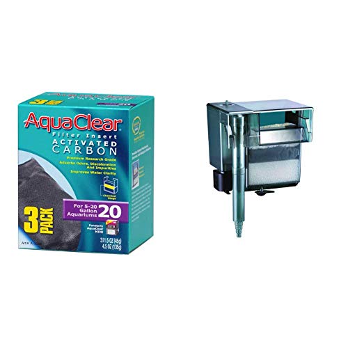 AquaClear Activated Carbon Insert, 20-Gallon Aquariums, 3-Pack wi...
