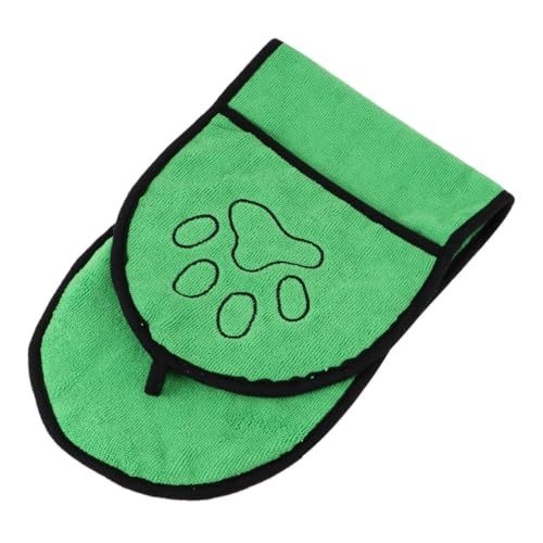 Abaodam 極細繊維ペットバスタオル犬用シャワータオル吸水性バスタオルペット用品(グリーン)