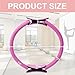 Pilates Ring , Magic Circle Pilates Ring for 14.6inch Diameter with Dual Padded Handles for Toning Arms , Pilates Ring Circle Suitable for Leg Slimming, Arm Training and Other Position Exercises.