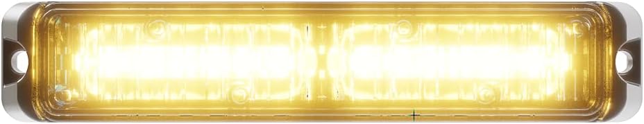 Abrams SAE Class-1 Flex 12 [Amber] 36W - 12 LED Tow Truck Construction Vehicle LED Grille Light Head Surface Mount Strobe Warning Light