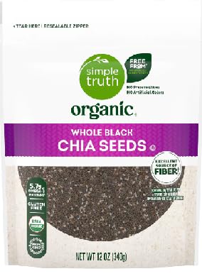 Organic Whole Black Chia Seeds (1 Bag, 12 oz.)