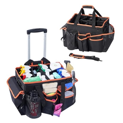 How to get weird smell out of luggage Portable Rolling Cleaning Supplies Caddy