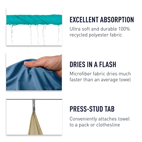 Sea to Summit - Pocket Towel Reisehandtuch XL - Mikrofaser Strandtuch - Kompakt - Ultra saugfähig & Schnelltrocknend - Leicht - Aufhänger &… – Ansicht 4