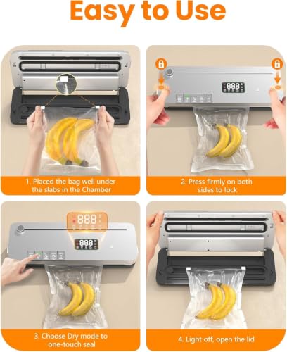 7-in-1 Food Vacuum Sealer Machine 75kPa, Household Kitchen Sealer, 20 Bags - image 4