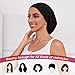 Silk Hair Bonnet for Sleeping Women Silky Satin Lined Sleep Cap Adjustable Hair Wrap Stay On All Night for Women and Men 2PCS(Black&Black)