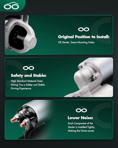 Image of SCITOO Motor Starter for SDR0070 Starters Fit for Chevrolet for Avalanche 1500 2002, for Chevrolet for Silverado 1500 1999-2003, for Chevrolet for Tahoe 2000-2003, for GMC for Sierra 1500 1999-2003