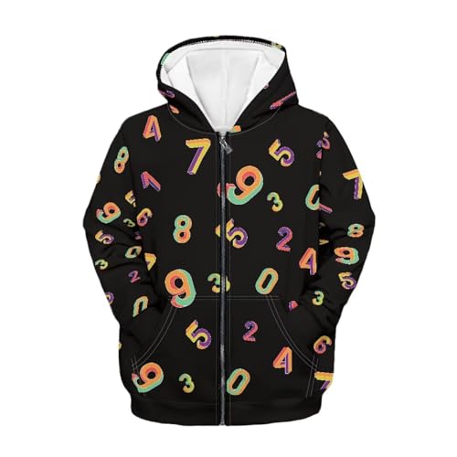 Xoenoiee Pullover Hoodies for Boys Girls Hooded Juniors Teens Zip Up Sweatshirt with Pocket