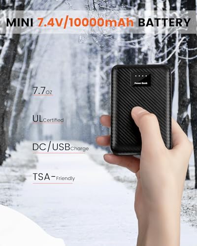 Heated Vest for Men with Battery Pack, and Removable Hood(7.4V 10000mAh)3