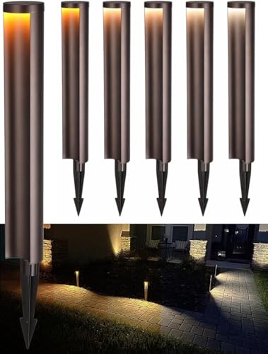 LEONLITE 5CCT Low Voltage Landscape Lights, 5W Anti-Glare LED Pathway Lights, Die-Casted Aluminum...