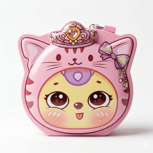 Image of Sajani Cute Cartoon Creative Portable Piggy Bank, Money Saving Box with Combination Lock, Mini Coin Bank Gifts for Boys and Girls, Best Return Gifts for Kids (Pack of 1) (Tiger - Pink)