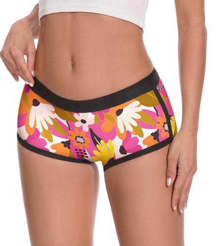 Image of Aueyan Womens Boyshorts Panties Stretchy Boxer Briefs Novelty Lounge Sleep Shorts