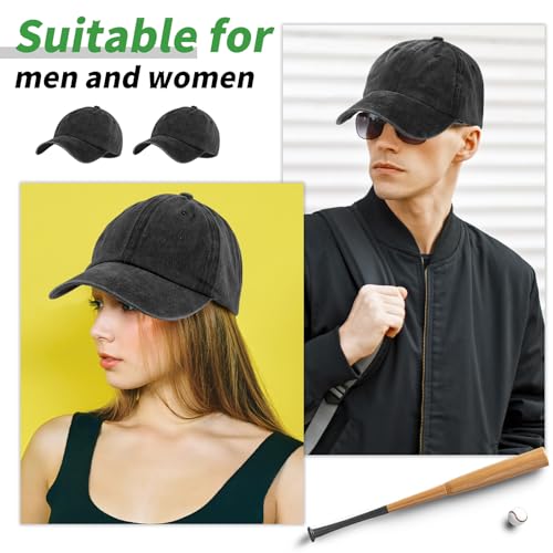 Image of Bonuci 24 /50 Pack Vintage Baseball Hat Bulk Washed Baseball Cap Adjustable Cotton Golf Hats for Men Women Sports