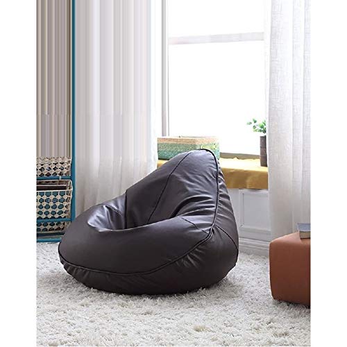 Mxiaoxia Leather Lazy Sofas Cover Chairs Without Filler Linen Cloth Lounger Seat Bean Bag Pouf Puff Couch Tatami Living Room #TOP5