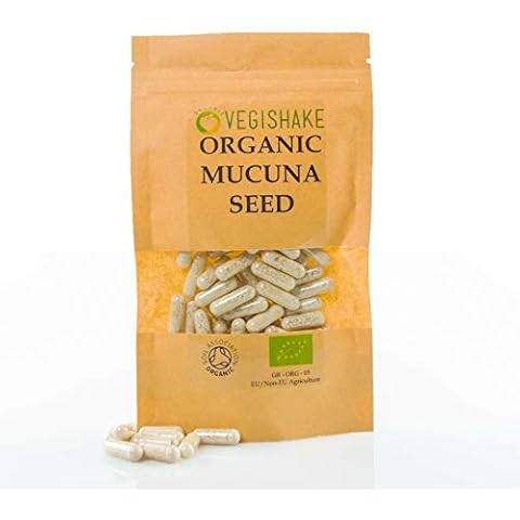 Mucuna HPMC Capsules Dopamine Stress Anxiety Depress Dopa Focus Mood Improve Vegan Halal Kosher (60 Capsules) Cover