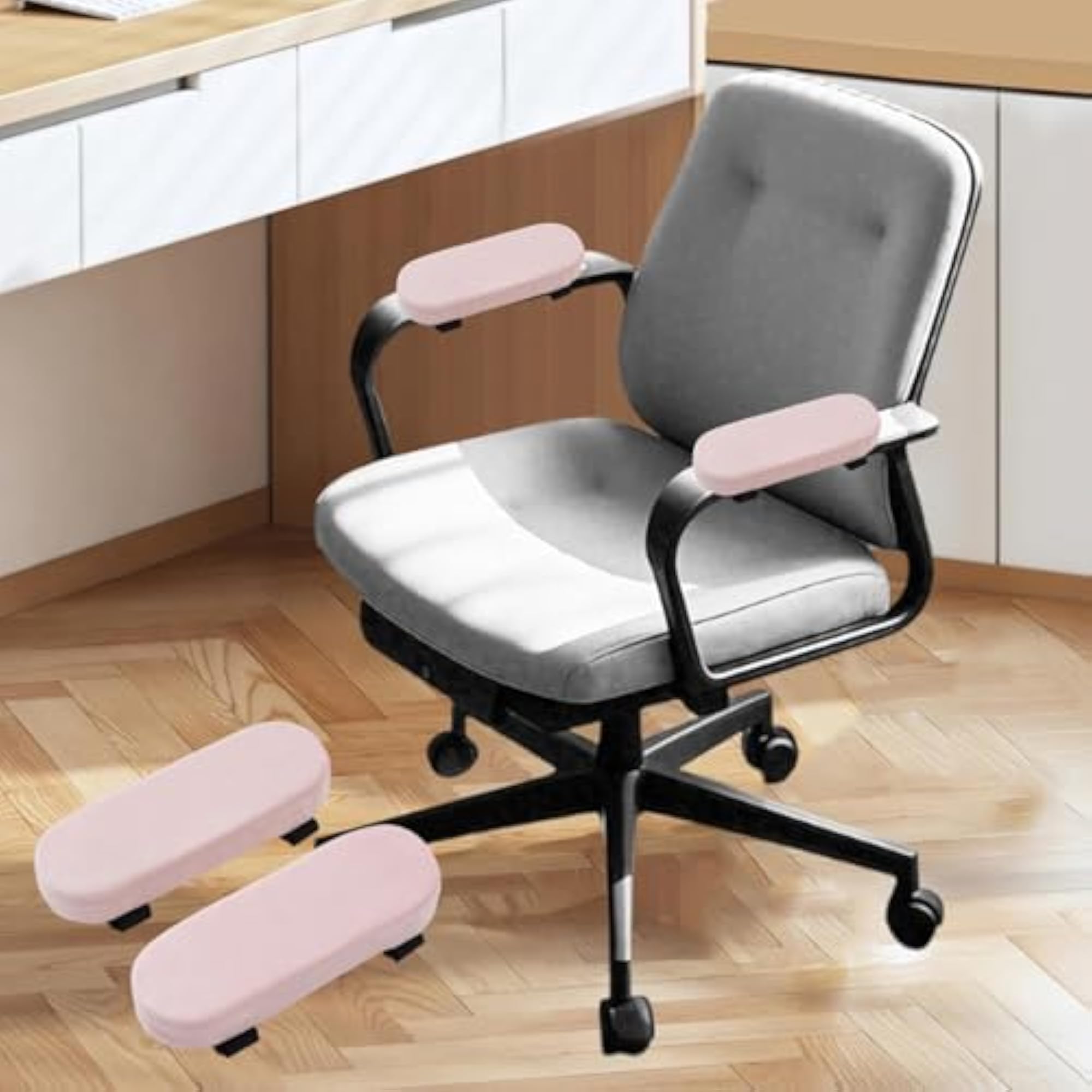 Office Chair Armrest Pad for Elbows, Soft Cushion, Pink