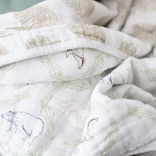 Image of aden + anais Essentials Dream Blanket, Muslin Baby Blankets for Girls & Boys, Ideal Lightweight Newborn Nursery & Crib Blanket, Harmony