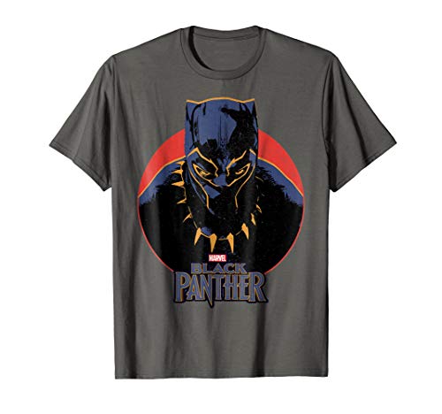 Marvel Black Panther Movie Retro Circle Portrait T-Shirt