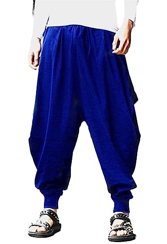 Sarouel en coton bleu roi pour vos moments de détente en XL