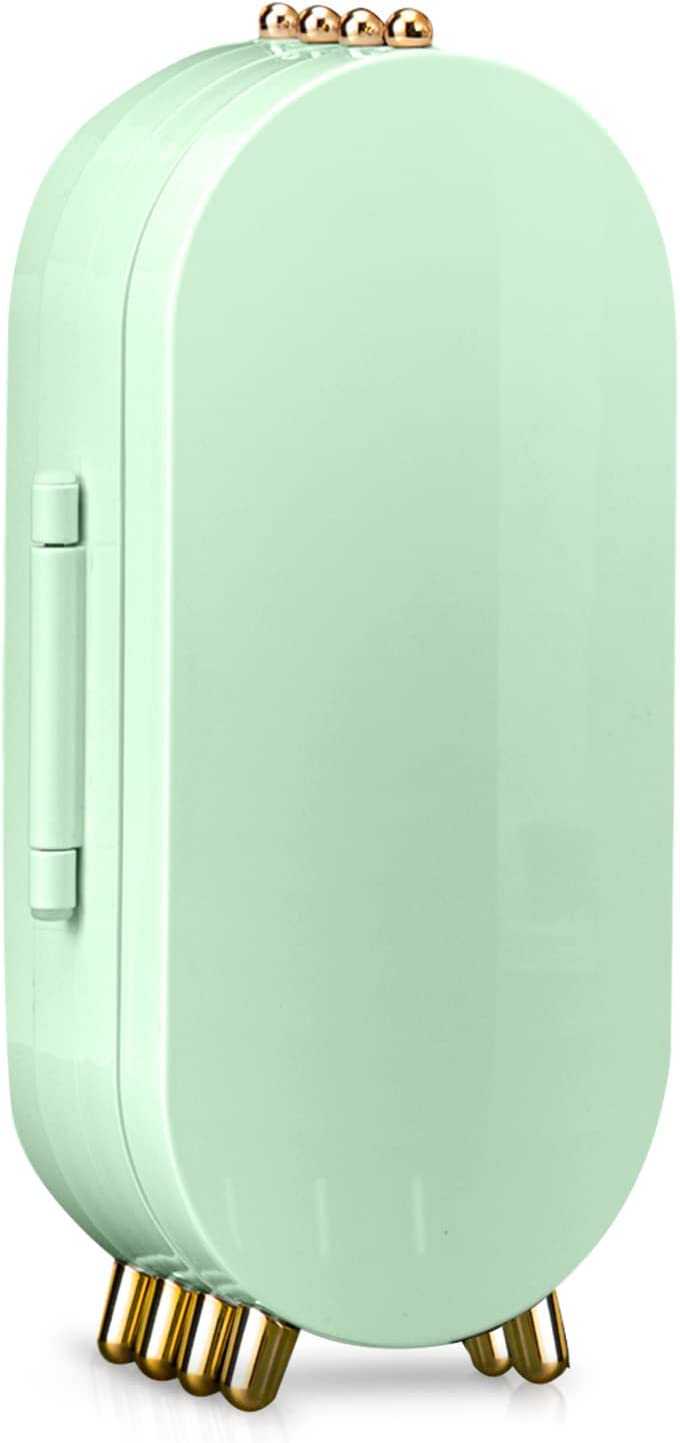 GenericEarring Holder Stand for Women Foldable Acrylic Jewelry Display Stand Box Jewelry organizer with mirror Suitable for Drop Earrings,Necklaces,Rings,Diamonds,Emeralds (light green)