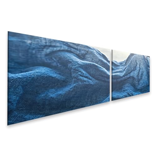 Décoration murale salon bleu indigo pour habiller un grand mur vide