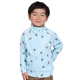 [HEAZEL] ラッシュガード UVカット 接触冷感 フードなし キッズ スタンドカラー ジップ 子供 学校 長袖 UVカット UPF50+ パイン 80サイズ