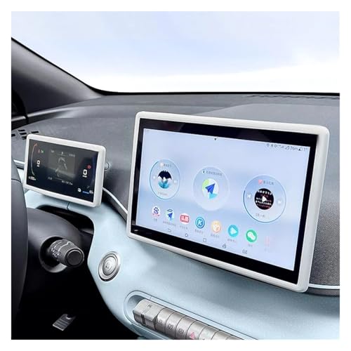 Protection écran commande centrale BYD Dolphin Mini silicone blanc navigation x2