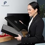 Forevermore Portfolios Padfolio Segregator, profesjonalny organizer podróżny ze sztucznej skóry na tablet, dokumenty, zapięcie na zamek błyskawiczny, wyjmowany notatnik z 3 pierścieniami, szary