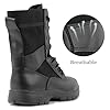 LUDEY Men’s Military Tactical Boots Non-Slip Comfortable Duty Combat Hiking Security Army Police Boots for Work & Casual Black 7UK #1