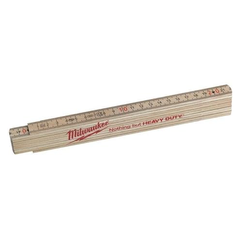 Milwaukee 0 Wooden Slim Folding Ruler 2 m