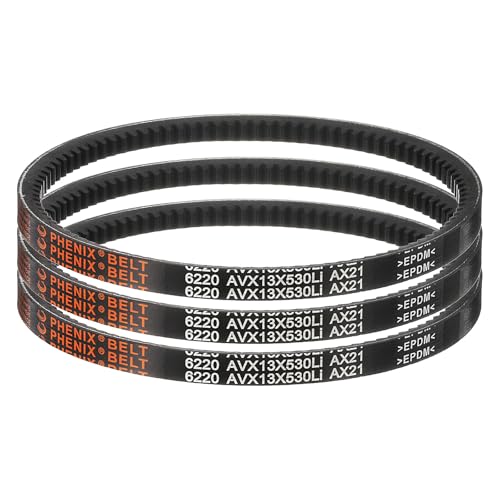 QUARKZMAN 3 Stück Keilriemen Zahnriemen AX21 Gummi Antriebsriemen 21/533,4mm Teilungslänge 0,3/8mm Dicke EPDM Flachriemen Gummiübertragungsriemen Antriebskeilriemen für Kraftübertragung