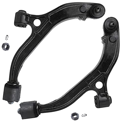 Image of Detroit Axle - 4pc Front End Kit for 01-07 Chrysler Town & Country Dodge Grand Caravan, 01-03 Voyager, 2 Lower Control Arms w /Ball Joint 2 Sway Bars 2001 2002 2003 2004 2005 2006 2007 Replacement