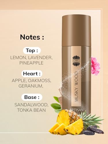 AJMAL ARTISAN - JUNIPER BLOOM & MUSKY WOOD DEODORANT PERFUME 150ML LONGLASTING SPRAY GIFT FOR MEN ONLINE EXCLUSIVE - Image 3