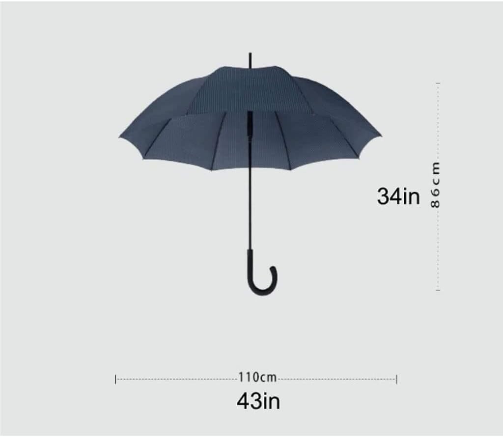 Car Umbrella Travel Umbrella Windproof Golf Umbrella Hook Handle J Stick Umbrella Automatic Open Fast Drying Cane Umbrella Umbrellas for Rain Windproo (Color : A)