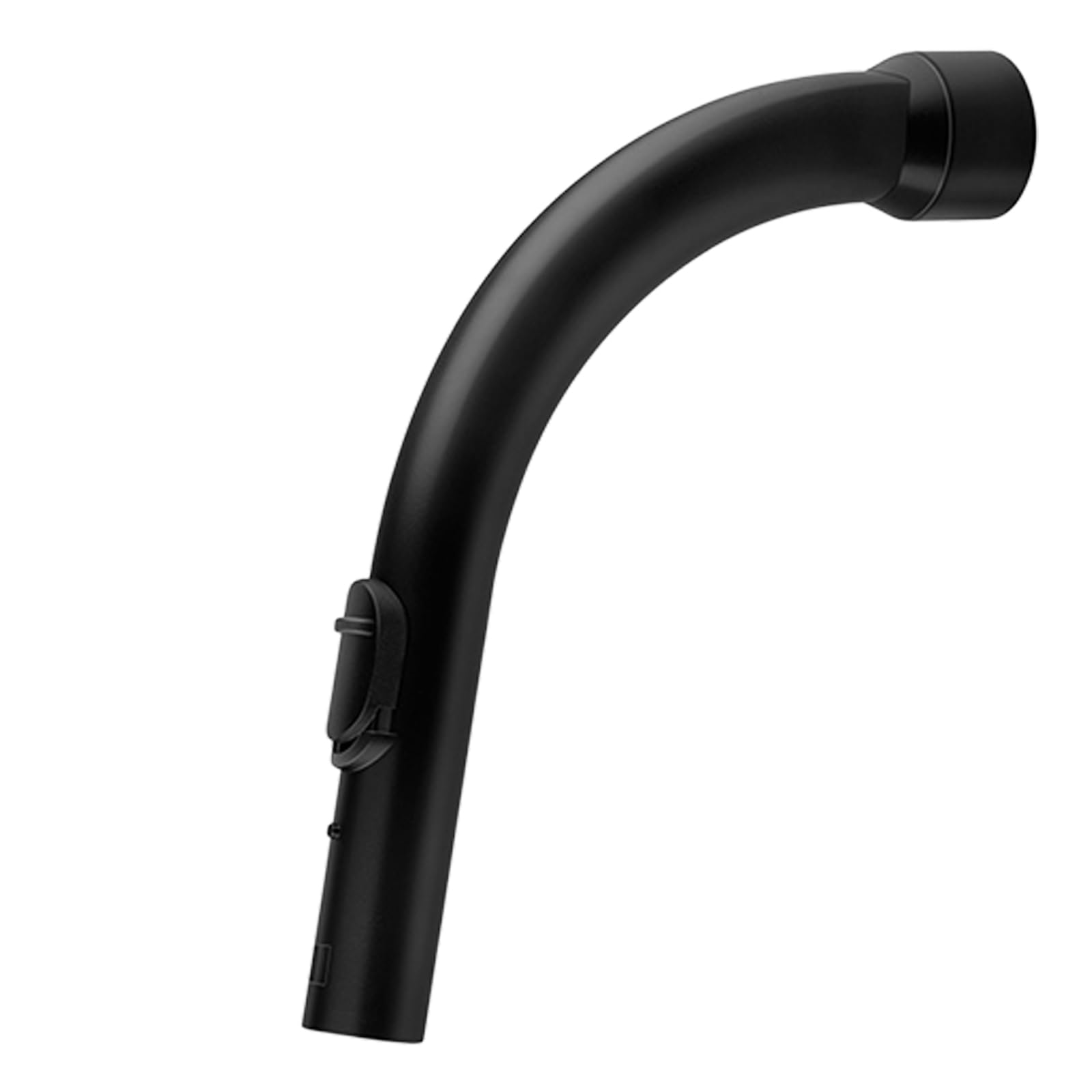 PANGBOER Curved Handle Replacement Attachment, Black Molded Hose Connector with Latch Detail for Home Vacuum Repair Handle Replacement Curved Hose Connector Black Molded Latch Detail Household