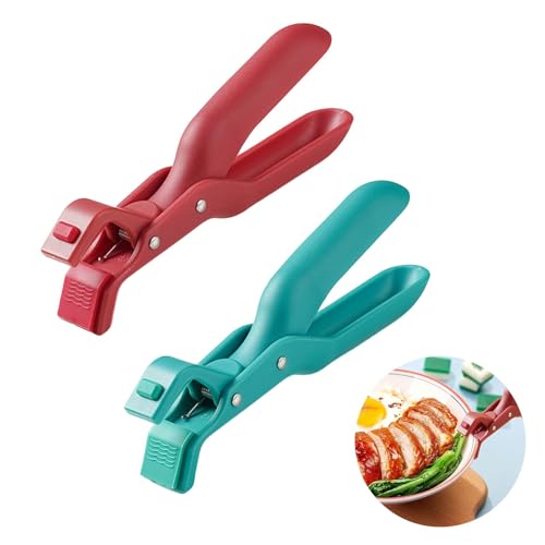 2 Piezas Clip Multifunción Antiquemaduras Set, Clip Multifunción para Cuencos para Cocina, Sartén, Vaporera, Platos, Clip Antideslizante para Cuencos de Cerámica, Cuencos de Vidrio