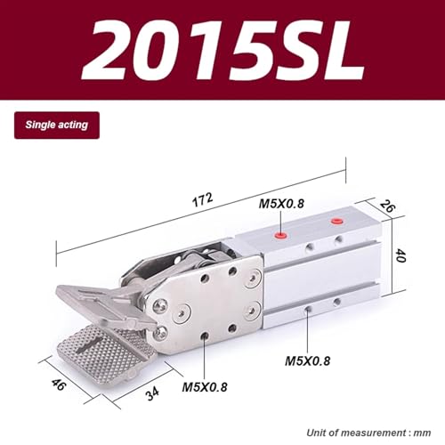 Vérin pneumatique pour manipulateur 2015SL à simple action cylindre compact
