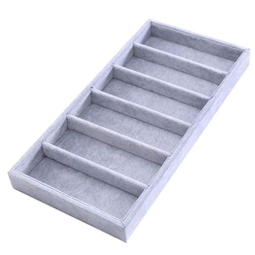 Leisuretime Caja de Almacenamiento de Gafas de Sol 6 Ranuras Organizador de exhibición de Gafas Gafas de Sol Caja de Almacenamiento de exhibición de joyería Estuche para anteojos Gafas