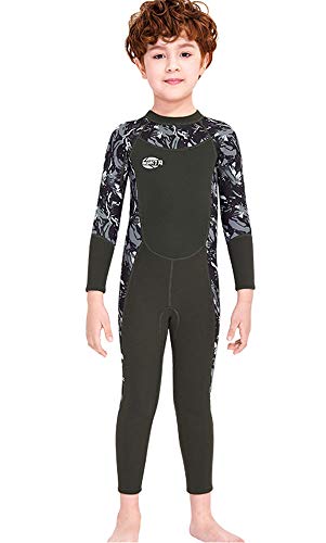 Boys Girls Kids One Piece Wetsuit Swimsuits Neoprene 2.5mm Wetsuit Long Sleeves UV Protection Diving Suits2
