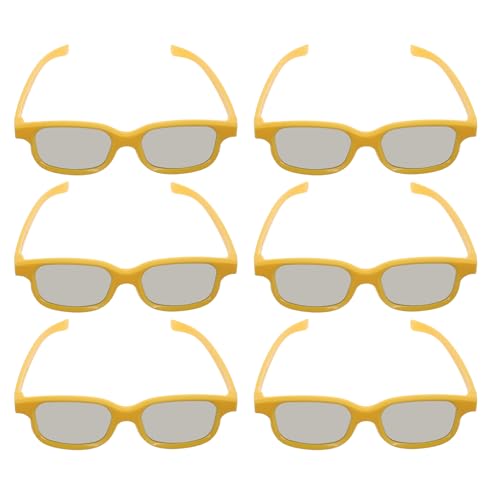 ERINGOGO 6piezas Gafas De Película Plásticas para Cine y Gafas para Entretenimiento Infantil Experiencia De Visualización Mejorada