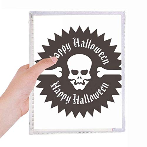 Carnet de notes spirale crâne d'Halloween pour dessiner au bureau ou à l'école