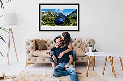 Affiche encadrée murale paysage lac de montagne pour grand mur vide - 2