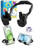 Stocking Stuffers for Teens Boys Girls Adults Cell Phone Stand - CALDEVER Thumbs Up Lazy Phone Stand for iPhone Cell Phone Holder for Desk Fun Gifts for Christmas Kids Men Women Wife-1 Pack Black