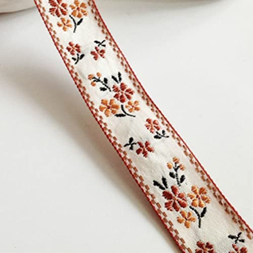 3 Yard 1.5 Inch Flower Jacquard Polyester Ribbon Handmade Lace Sewing Material Tassel Trim Multi Style #TOP4