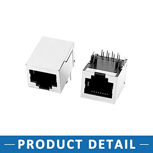 A ABSOPRO Mount Socket Network Connectors RJ45 Jack 8P8C PCB (Set of 10) - Image 3