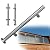 TFCFL 90CM High Glass Balustrade Railing Post Glazing Stainless Steel Pole Handrail Garden Fencing Silver (90cmCorner Post)