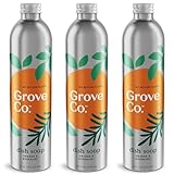 Grove Co. Ultimate Dish Soap Refills (3 x 16 Fl Oz) Removes 48-hr Stuck-on Food & Grease, No Plastic or Parabens, 100% Natural Orange & Rosemary Fragrance